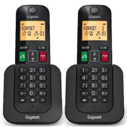 Teléfono Inalámbrico Gigaset Elemental 400 DUO/ Negro