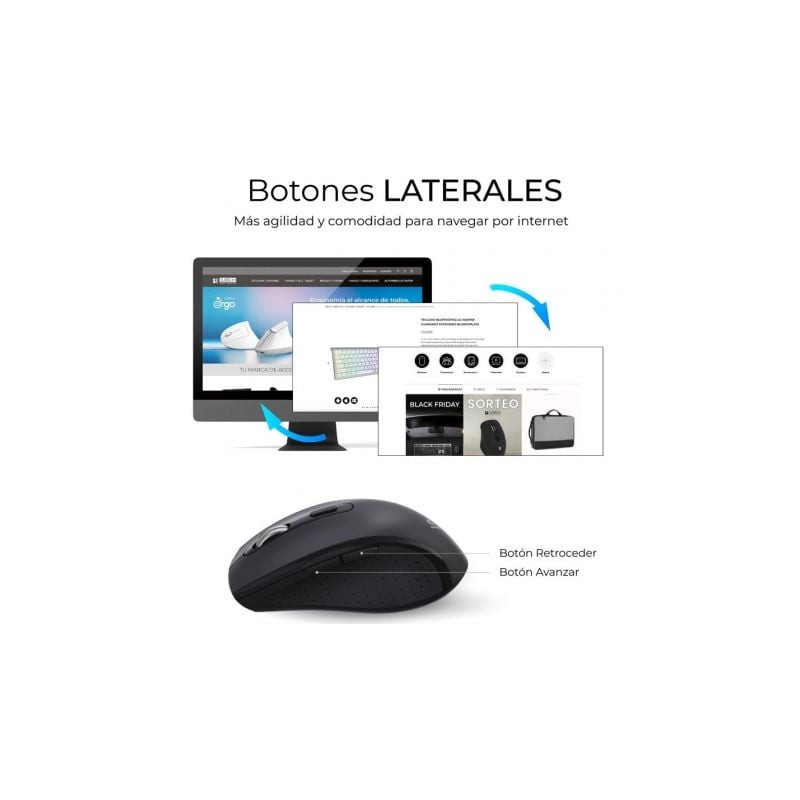 Teclado y ratón inalámbrico subblim combo dual office prowave/ negro