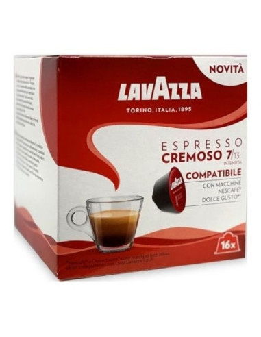 Cápsula lavazza espresso cremoso para cafeteras dolce gusto/ caja de 16