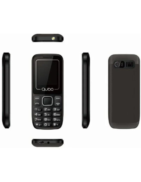Teléfono móvil qubo p-180bk para personas mayores/ negro
