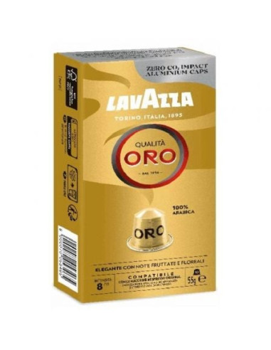 Cápsula lavazza qualitá oro para cafeteras nespresso/ caja de 10