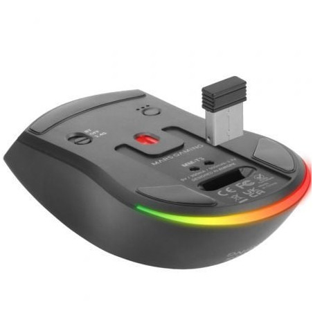 Ratón gaming inalámbrico mars gaming mm-t3/ batería recargable/ hasta 14400 dpi