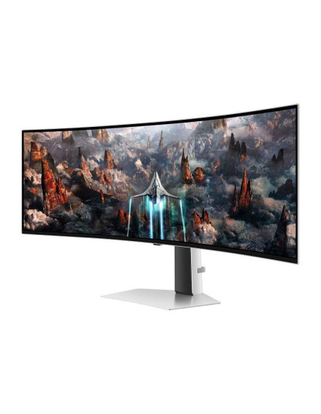 Monitor gaming ultrapanorámico curvo samsung odyssey oled g9 s49cg934su 49'/ dual qhd/ 0.03ms/ 240hz/ oled/ multimedia/ plata