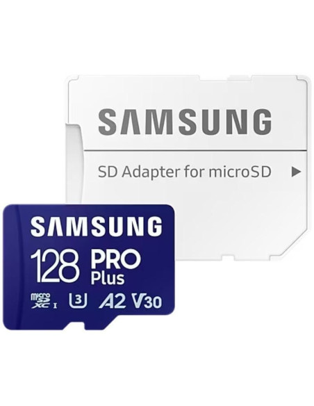 Tarjeta de memoria samsung pro plus 2023 128gb microsd xc/ clase 10/ 180mbs