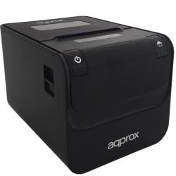 Impresora de Tickets Approx appPOS80AMUSE/ Térmica/ Ancho papel 80mm/ USB-RS232-Ethernet/ Negra