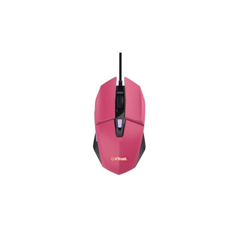 Ratón gaming trust gaming gxt 109 felox/ hasta 6400 dpi/ rosa