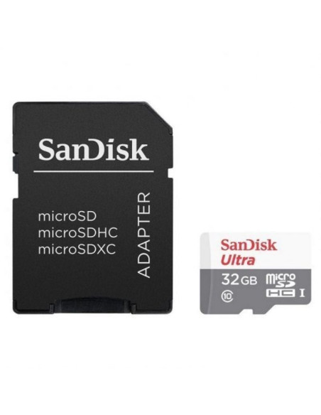 Tarjeta de memoria sandisk ultra 32gb microsd hc con adaptador/ clase 10/ 100mb/s