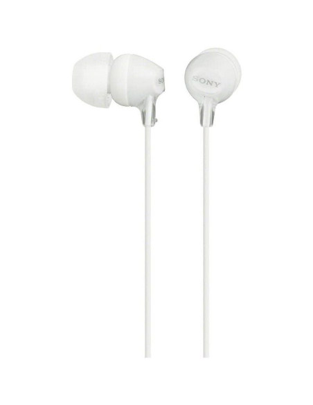 Auriculares intrauditivos sony mdr-ex15ap/ con micrófono/ jack 3.5/ blancos