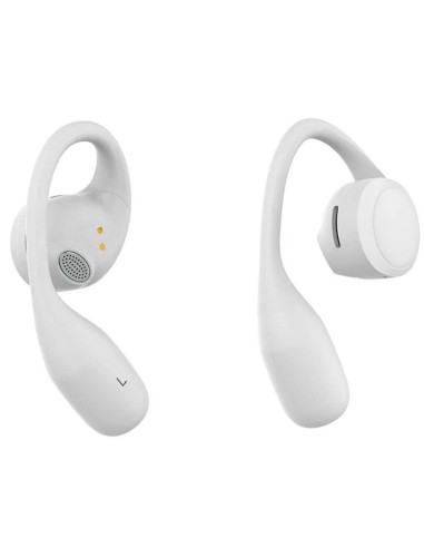 Auriculares deportivos bluetooth spc ether 2 sense con estuche de carga/ autonomía 8h/ blancos