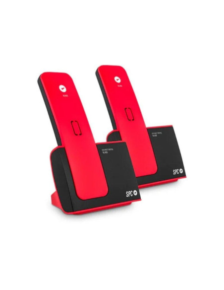 Teléfono inalámbrico spc blade 7292rc2/ pack duo/ rojo y negro