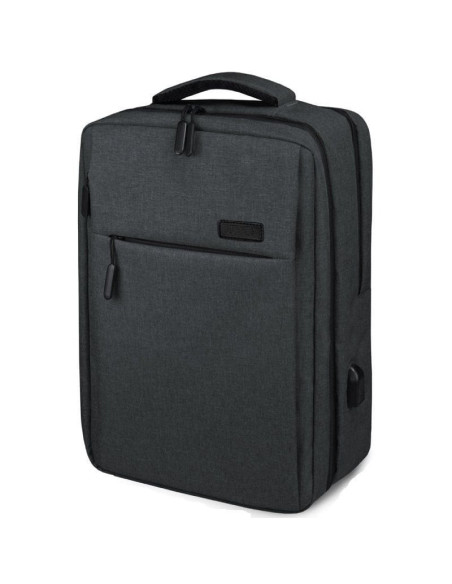 Mochila subblim traveller airpadding backpack para portátiles hasta 15.6'/ puerto usb/ gris