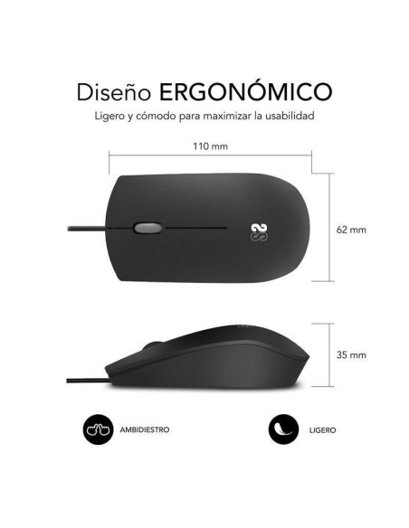 Ratón subblim business silencioso/ hasta 1200 dpi
