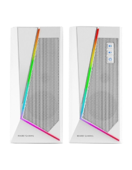Altavoces con bluetooth mars gaming ms7/ 20w/ 2.0/ blancos