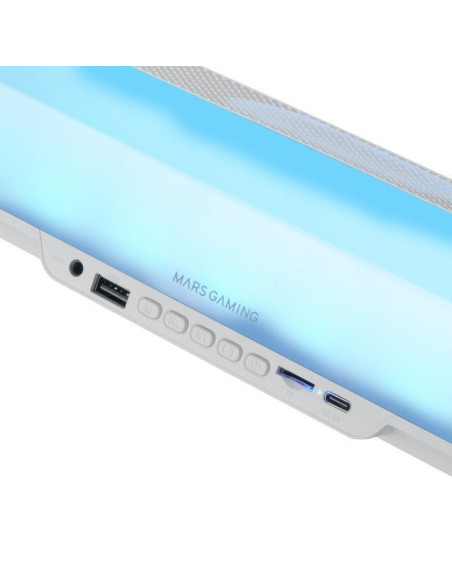 Barra de sonido con bluetooth mars gaming msb-orb/ 20w/ 2.0/ blanca