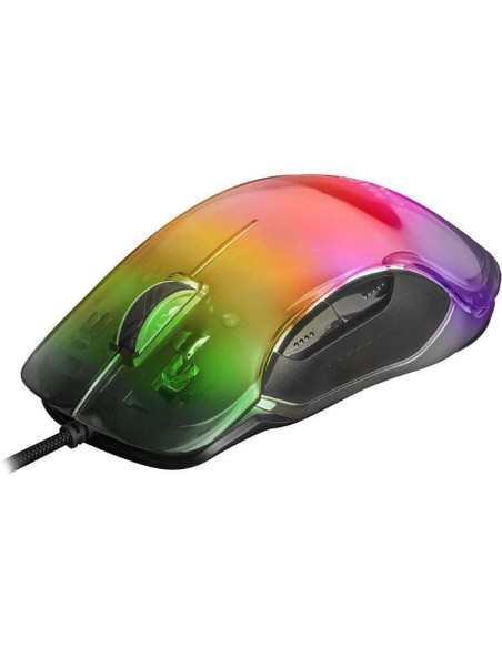 Ratón gaming mars gaming mmglow/ hasta 12800dpi/ negro