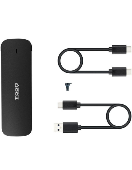Caja externa para disco ssd m.2 nvme tooq tqe-2201b/ usb 3.1 gen2/ sin tornillos