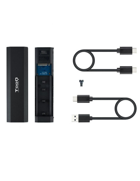 Caja externa para disco ssd m.2 nvme tooq tqe-2223b/ usb 3.2/ sin tornillos