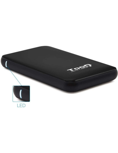 Caja externa para disco duro de 2.5' tooq tqe-2528b/ usb 3.1/ sin tornillos