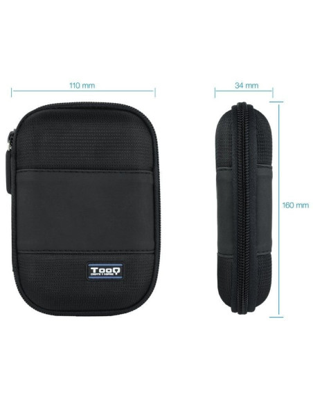 Funda para disco externo de 2.5' tooq tqbc-e2501/ negro