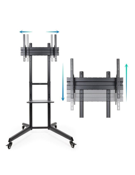 Soporte de suelo inclinable con ruedas tooq fs1170m-b para tv de 37-70'/ hasta 50kg