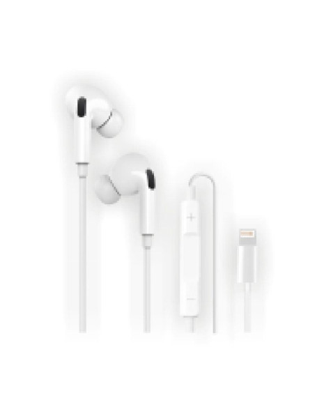Auriculares intrauditivos tech one tech eartech hop tec1202/ con micrófono/ lightning/ blancos