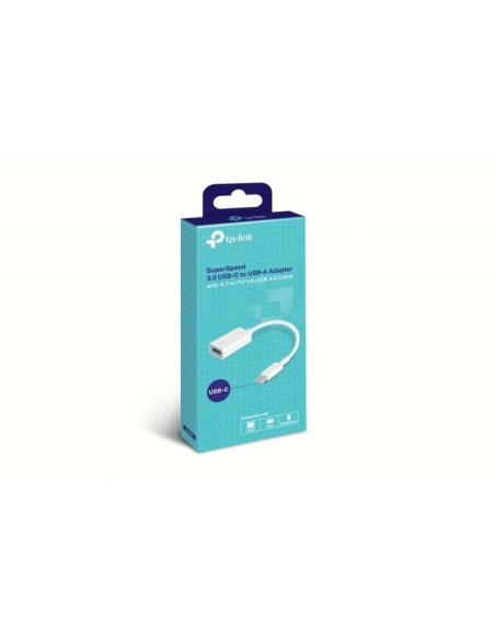 Cable usb 2.0 tp-link uc400/ usb tipo-c macho - usb hembra/ 10cm/ blanco