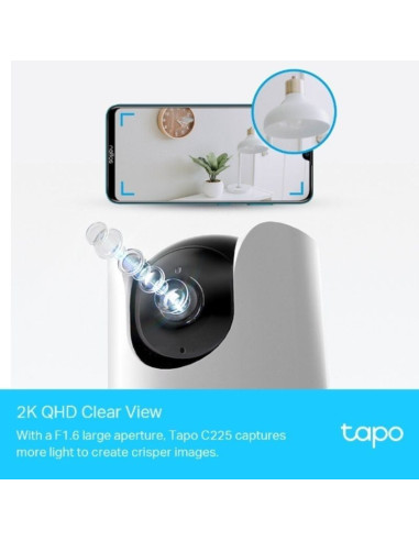 Cámara de videovigilancia tp-link tapo c225/ 120º/ visión nocturna/ control desde app