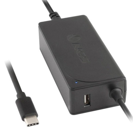 Cargador de portátil ngs w-65w type c/ 1xusb/ 65w/ automático/ voltaje 12-20v