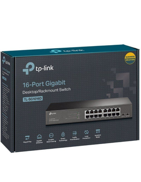Switch tp-link tl-sg1016de/ 16 puertos/ rj45 10/100/1000