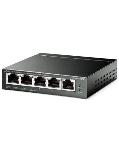 Switch tp-link tl-sg105pe 5 puertos/ rj-45 10/100/1000 poe