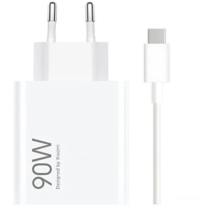 Cargador de Pared GaN Xiaomi 90W HyperCharge Combo (Type-A)/ 1xUSB + Cable USB Tipo-C/ 90W