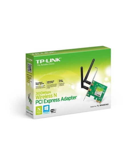 Tarjeta de red inalámbrica-pci express tp-link tl-wn881nd/ 300mbps/ 2.4ghz