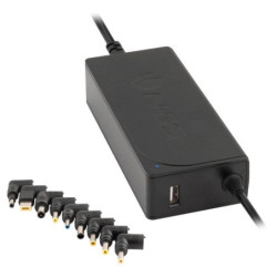 Cargador de portátil ngs w-70w/ 1xusb/ 70w/ automático/ 9 conectores/ voltaje 18.5-20v