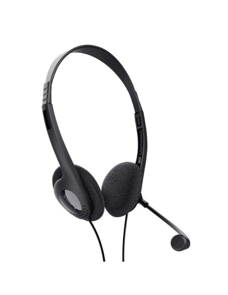 Auriculares trust chat headset 24659/ con micrófono/ jack 3.5/ negros