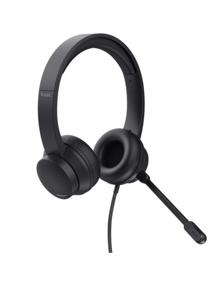Auriculares trust hs-201 usb/ con micrófono/ usb/ negros