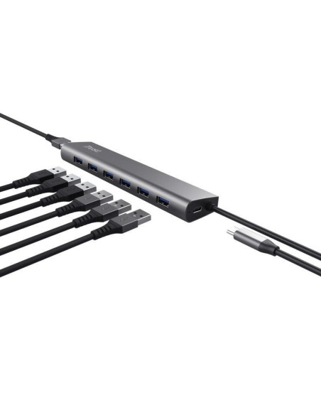 Hub usb 3.2 gen1 trust halyx/ 7xusb/ 1xusb-c