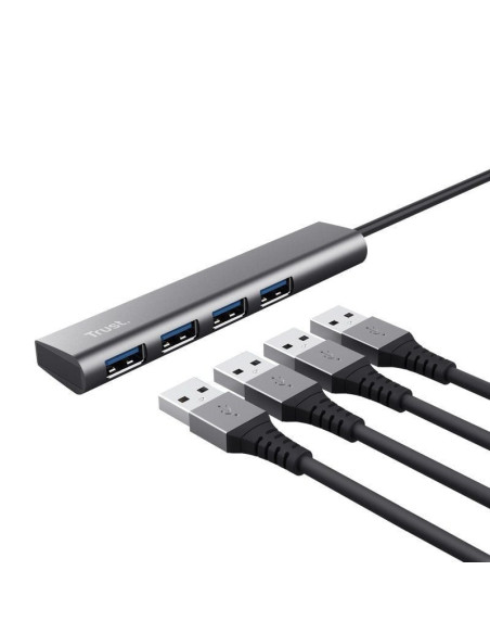 Hub usb tipo-c trust halyx/ 4xusb
