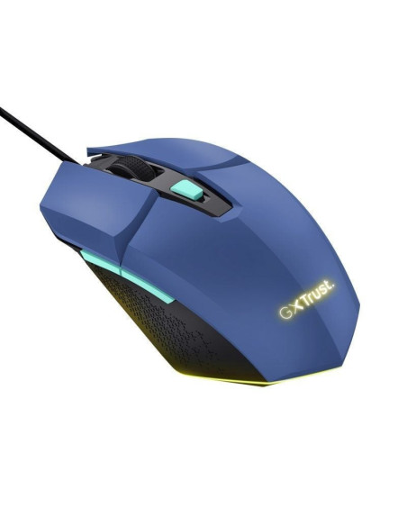 Ratón gaming trust gaming gxt 109 felox/ hasta 6400 dpi/ azul