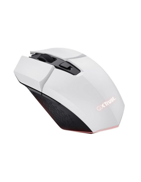 Ratón gaming inalámbrico trust gaming gxt 110 felox/ batería recargable/ hasta 4800 dpi/ blanco