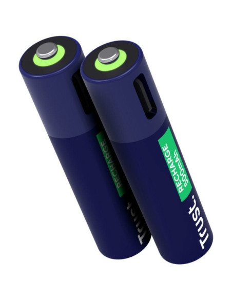 Pack de 2 pilas aaa trust 25585/ recargables