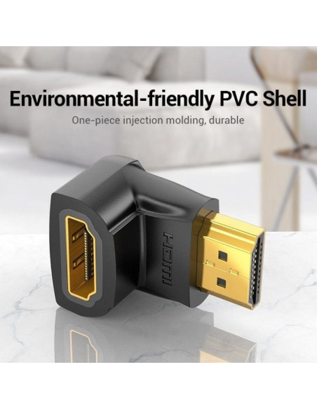Adaptador hdmi 4k 90º vention aiob0/ hdmi macho - hdmi hembra
