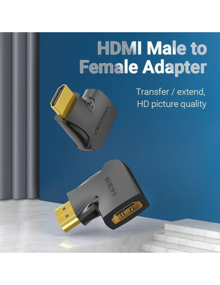 Adaptador hdmi 4k 270º vention aiqb0/ hdmi macho - hdmi hembra