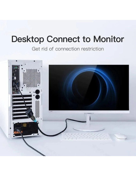 Cable conversor vention acnbd/ vga macho - hdmi hembra/ 50cm/ negro