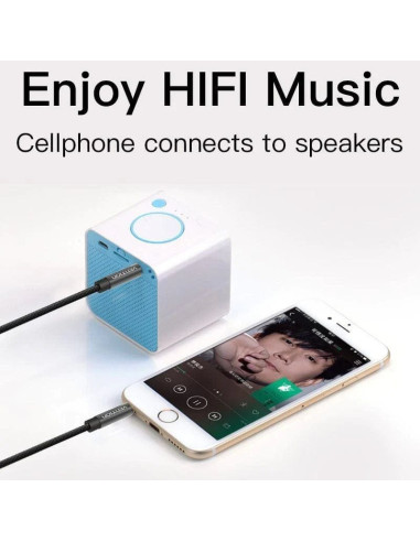 Cable estéreo vention bagbh/ jack 3.5 macho - jack 3.5 macho/ 2m/ negro