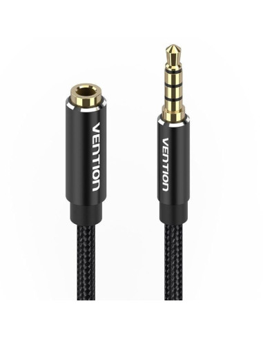 Cable estéreo vention bhcbl/ jack 3.5 macho - jack 3.5 hembra/ 10m/ negro