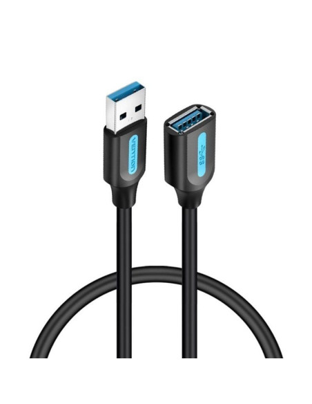 Cable alargador usb 3.0 vention cbhbj/ usb macho - usb hembra/ 5m/ negro