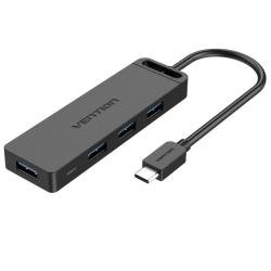Hub USB Tipo-C Vention TGKBB/ 4xUSB/ 1xMicroUSB PD