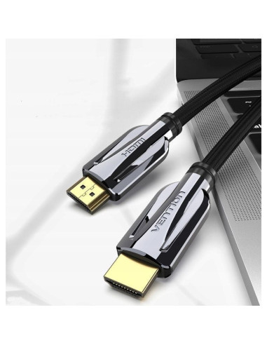 Cable hdmi 2.1 8k vention aalbi/ hdmi macho - hdmi macho/ 3m/ gris y negro