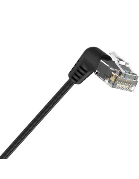 Cable de red rj45 utp vention ibobd cat.6a/ 50cm/ cabeza rotatoria 360º/ negro