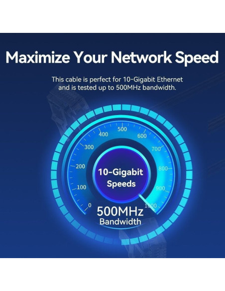 Cable de red rj45 utp vention ibowg cat.6a/ 1.5m/ cabeza rotatoria 360º/ blanco